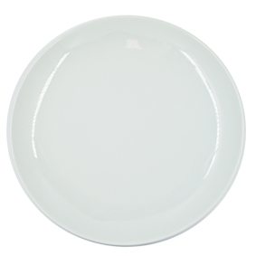 Prato de Mesa Branco Liso M com Borda