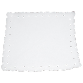Guardanapo Richilieu Branco Bolinha Barra