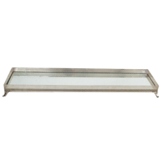 Boleira de Prata Retangular com Espelho 90x20