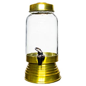 Suqueira de Vidro Dourada 3,20L