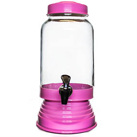 Suqueira de Vidro Rosa 3,20L