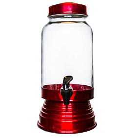 Suqueira de Vidro Vermelha 3,20L