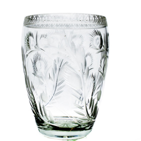 Vaso Cristal Redondo Floral