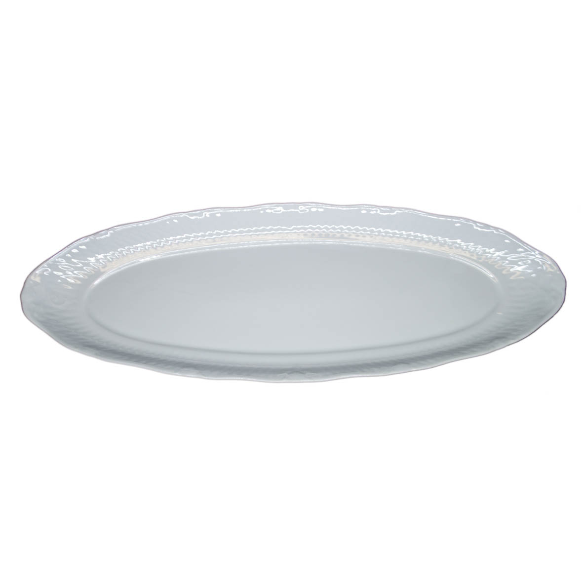 Travessa de Porcelana Oval Peixe 65x24x4