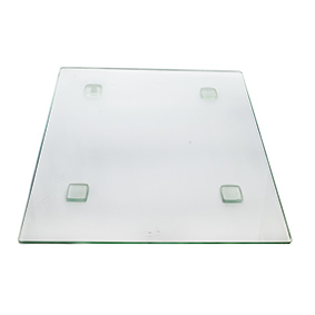 Lâmina Retangular Vidro com pé quadradinho 40x35
