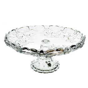 Boleira de Cristal Redonda Flor com pé 32x15