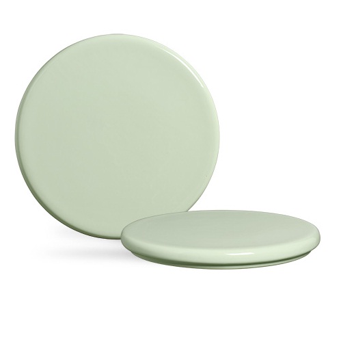 Boleira de Porcelana Redonda Verde Clara Tampo 37x4