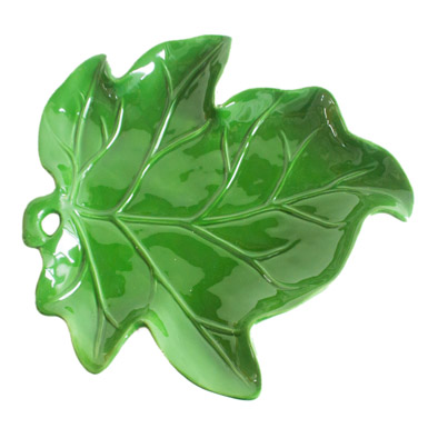 Travessa de Cerâmica Folha Verde G