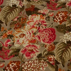 Toalha Quadrada Acquablock Floral Rosa Marrom 180x180