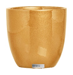 Cachepot Cerâmica Baixo Dourado