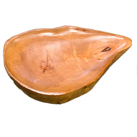 Travessa de Madeira Gamela Gota Escura M 51x34