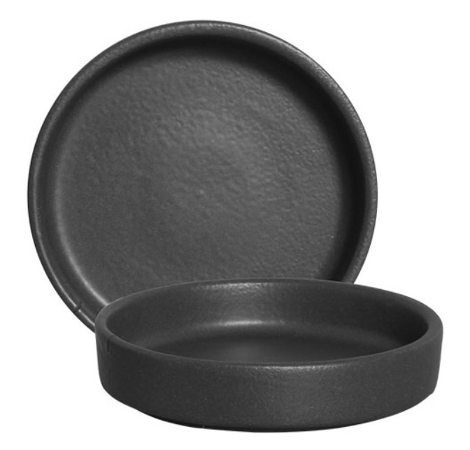 Ramequim Redondo Raso Cerâmica Preto 2,5x12cm