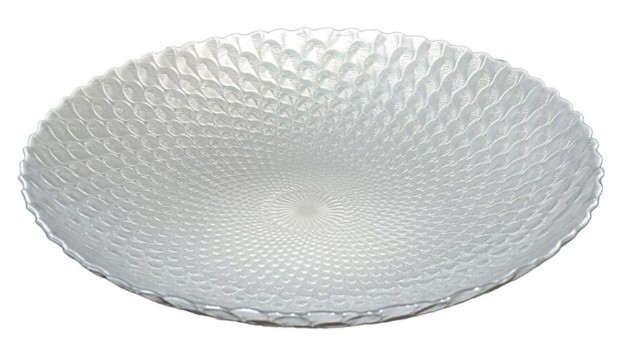 Saladeira de Vidro Escamas Pérola 50cm