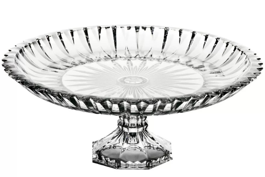 Boleira de Cristal Redonda Sol com Pé 33x15