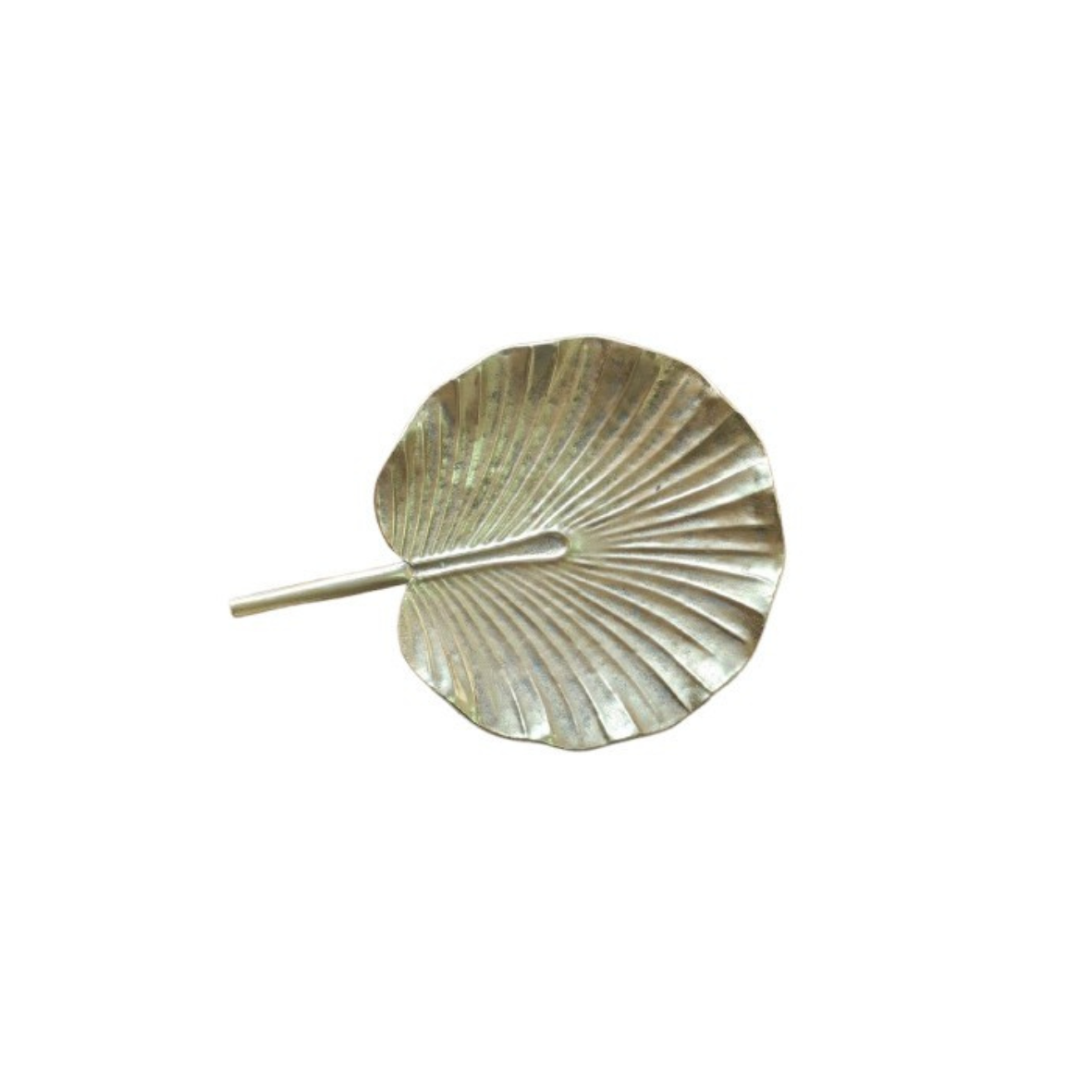 Travessa Folha Dourado com Pé P 30cm