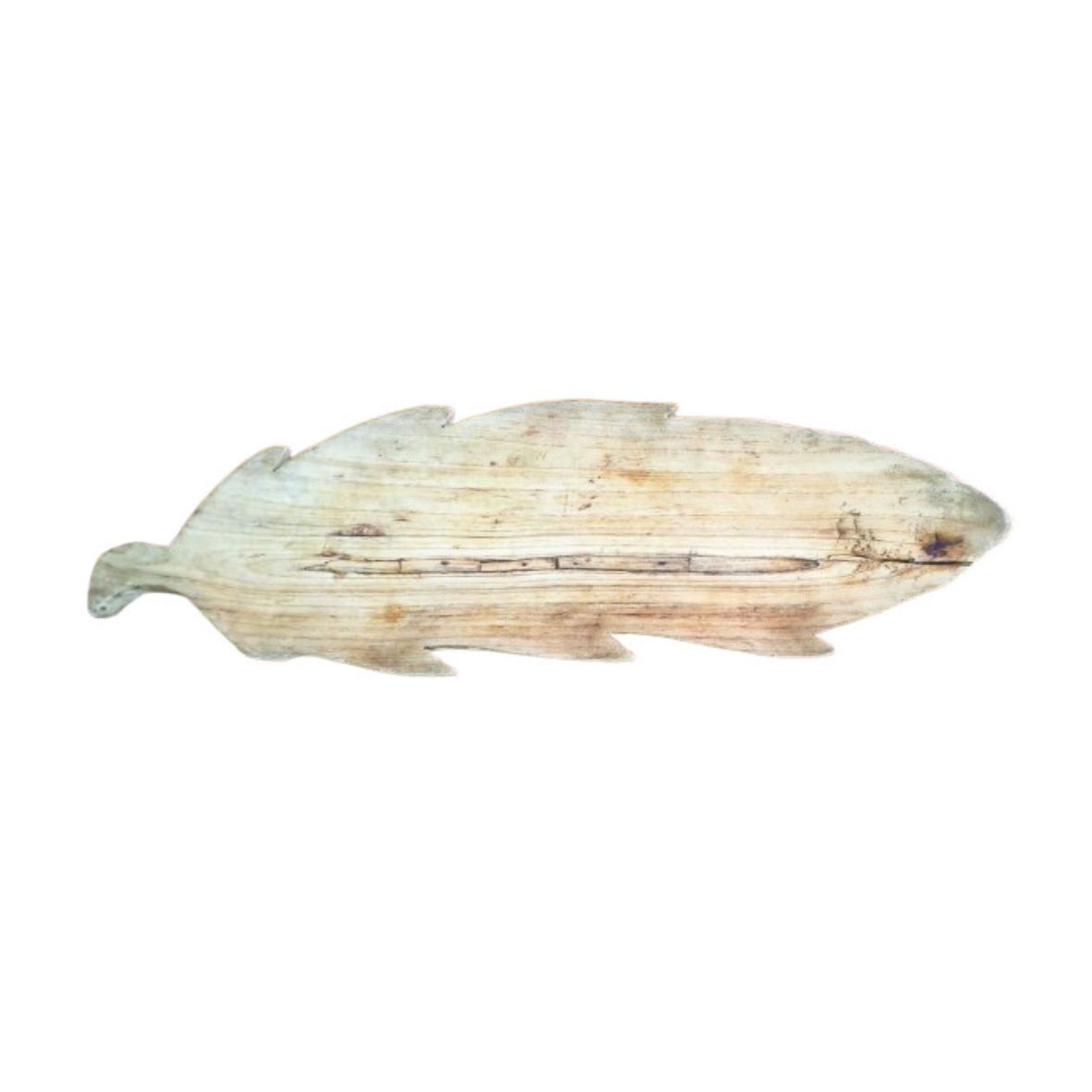 Travessa de Madeira Gamela Folha 80x26cm
