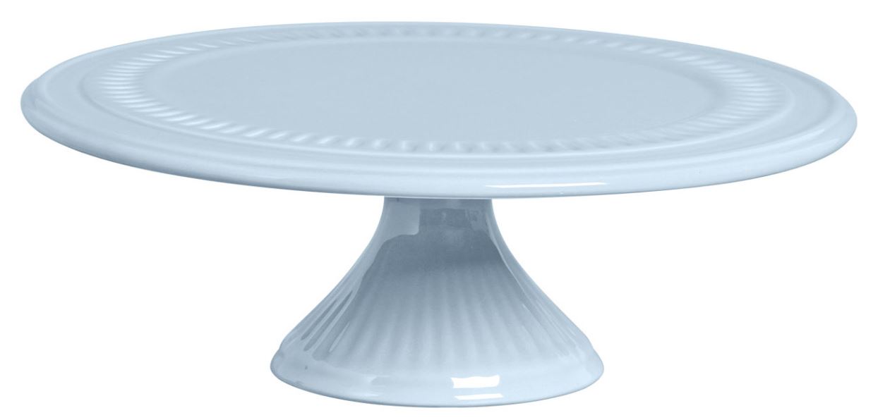Boleira de Porcelana Redonda Azul Bebê 36x11