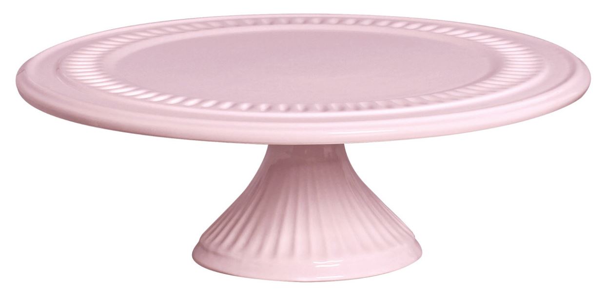 Boleira de Porcelana Redonda Rosa 36x11